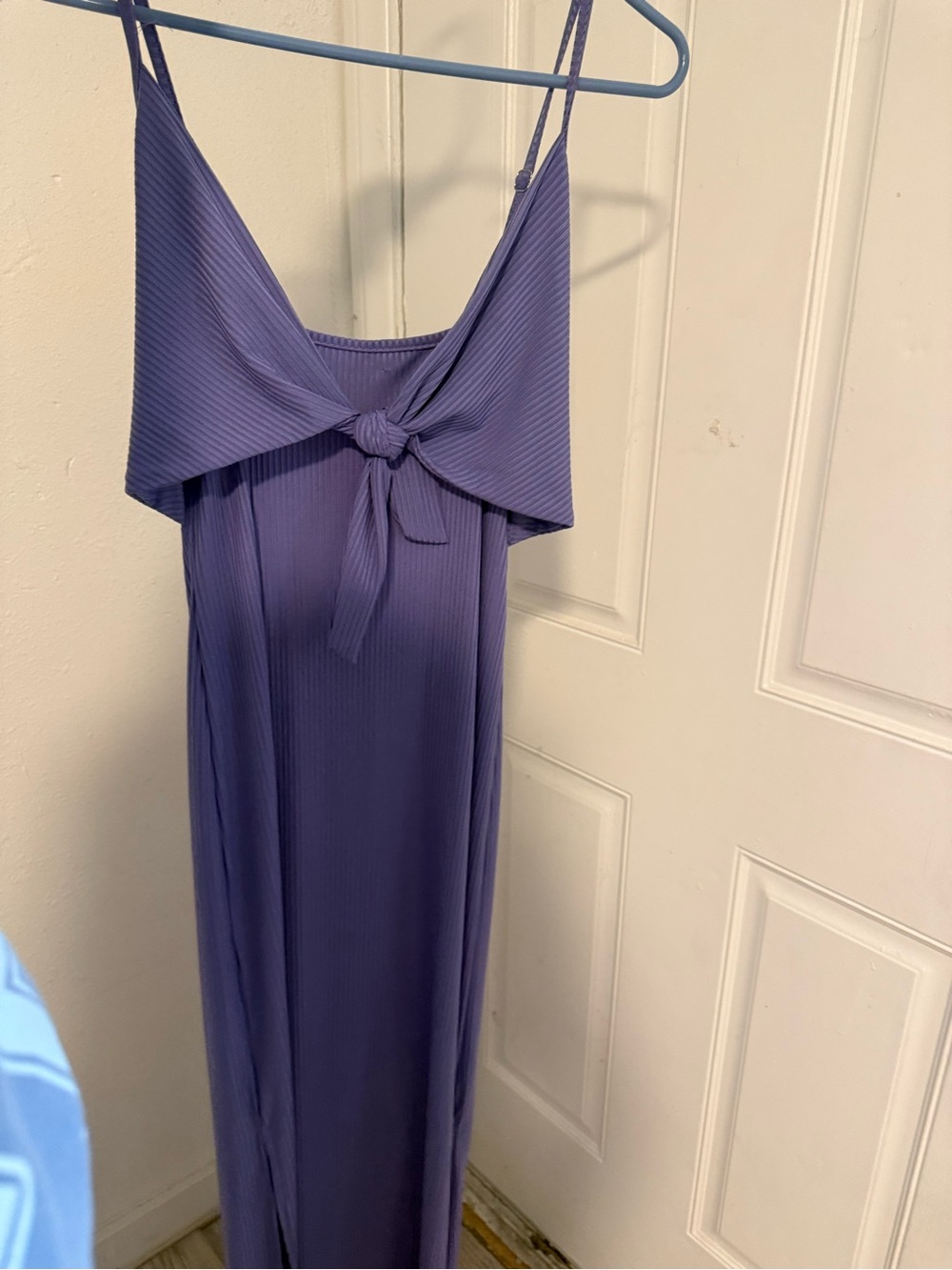 Tik tok Purple Tie-Front Maxi Dress